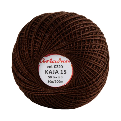 Kordonek Kaja 15 / 30 g / 320 ciemny brąz