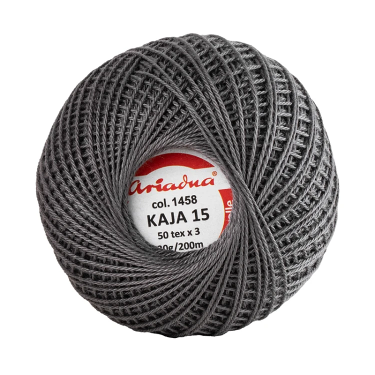 Kordonek Kaja 15 / 30 g / 1458 ciemny szary