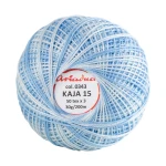 Kordonek Kaja 15 / 30 g / 343 ombre lodowy z błękitem
