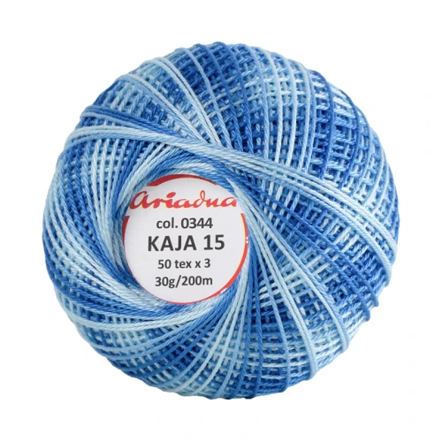 Kordonek Kaja 15 / 30 g / 344 ombre szafir z błękitem