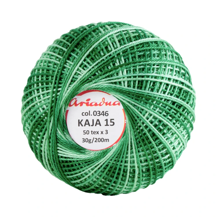 Kordonek Kaja 15 / 30 g / 346 ombre absynt z miętą