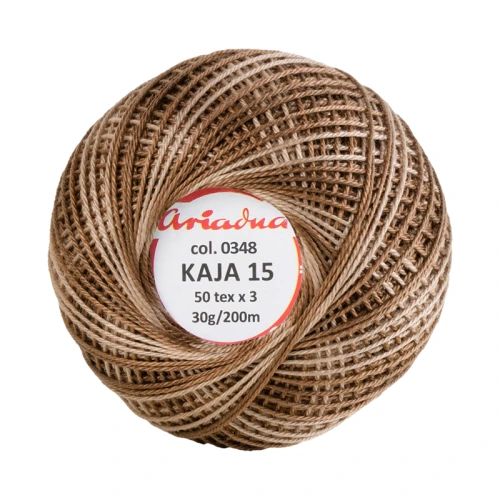 Kordonek Kaja 15 / 30 g / 348 ombre cappuccino z brązem