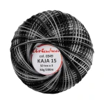 Kordonek Kaja 15 / 30 g / 349 ombre czerń z szarym
