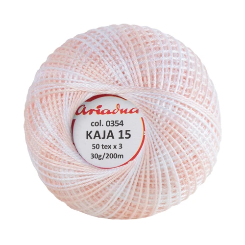 Kordonek Kaja 15 / 30 g / 354 ombre wata cukrowa z bielą