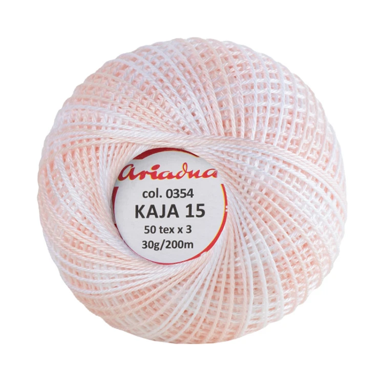 Kordonek Kaja 15 / 30 g / 354 ombre wata cukrowa z bielą
