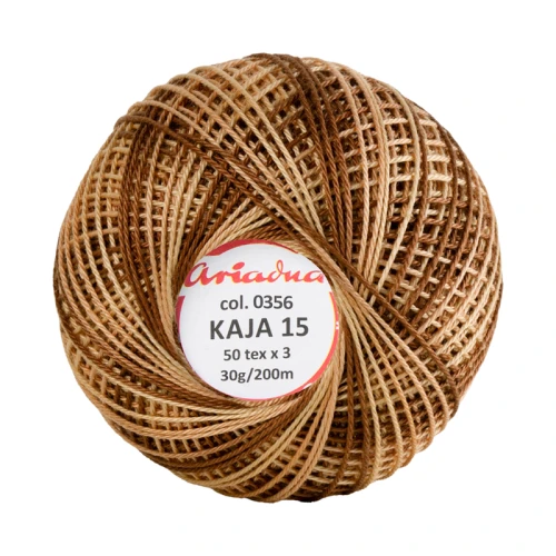 Kordonek Kaja 15 / 30 g / 356 ombre ciepły beż z karmelem