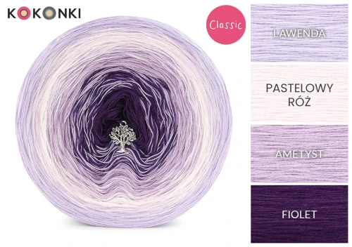 KOKONEK Classic B273 - Lawenda/pastelowy róż/ametyst/fiolet