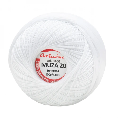Kordonek Muza 20 / 100 g / 0400 biel