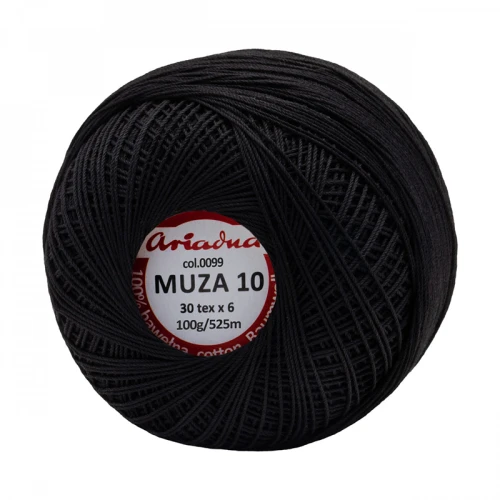 Kordonek Muza 10 / 100 g / 099 czerń