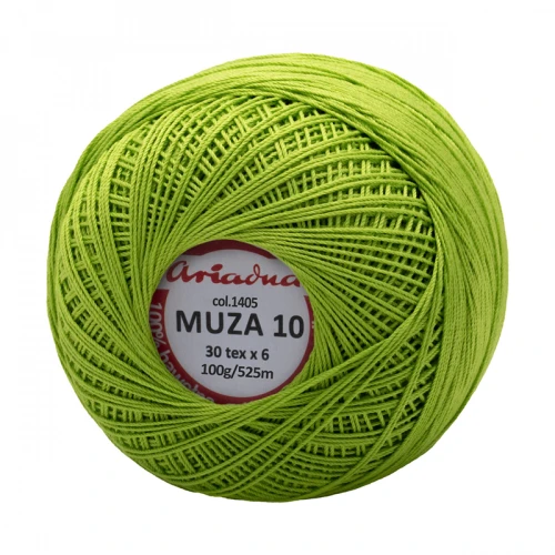 Kordonek Muza 10 / 100 g / 1405 zieleń