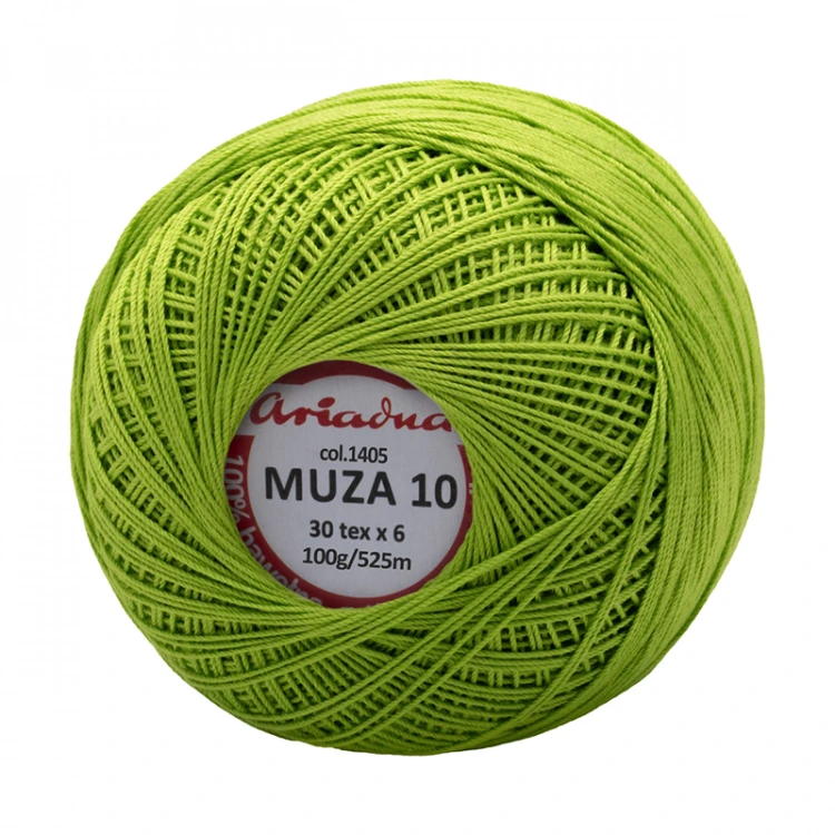 Kordonek Muza 10 / 100 g / 1405 zieleń