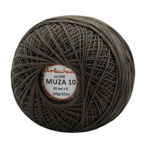 Kordonek Muza 10 / 100 g / 1408 ciemny szary