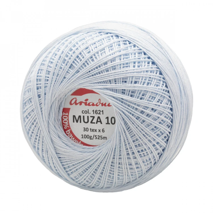 Kordonek Muza 10 / 100 g / 1621 lodowy błękit