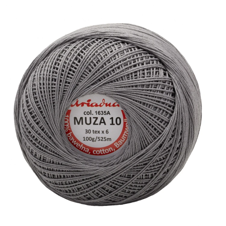 Kordonek Muza 10 / 100 g / 1635A stalowy