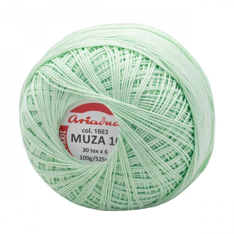 Kordonek Muza 10 / 100 g / 1663 jasna mięta