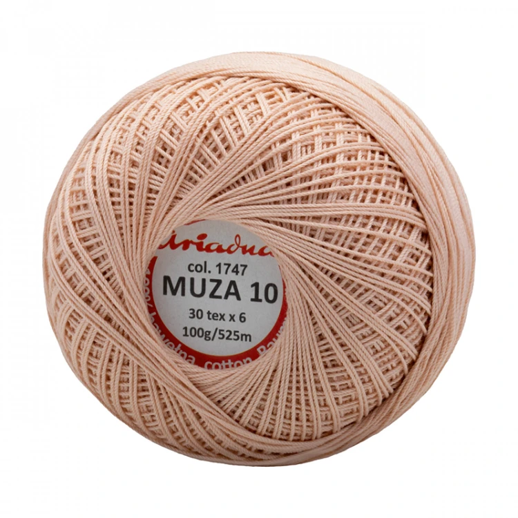 Kordonek Muza 10 / 100 g / 1747 łososiowy