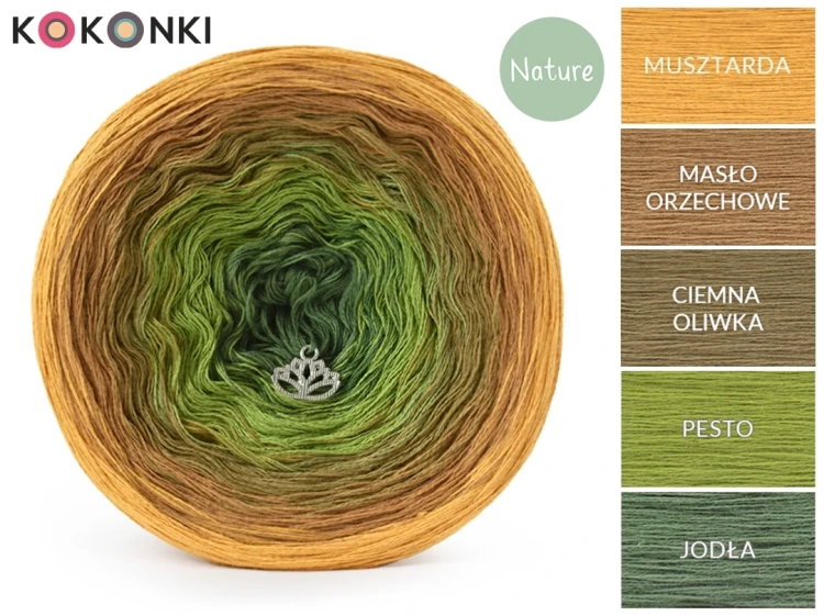 KOKONEK Nature NT052 Kotek i motek 01N - Musztarda/masło orzechowe/ciemna oliwka/pesto/jodła