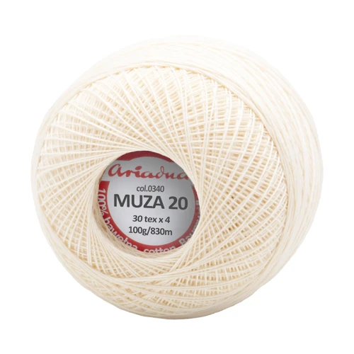Kordonek Muza 20 / 100 g / 340 ecru