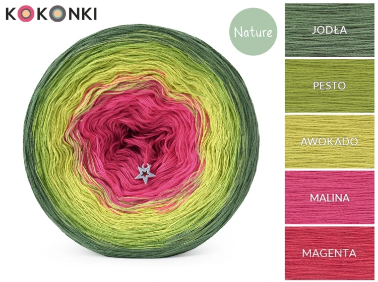 KOKONEK Nature NT054 Kotek i motek 03N - Jodła/pesto/awokado/malina/magenta