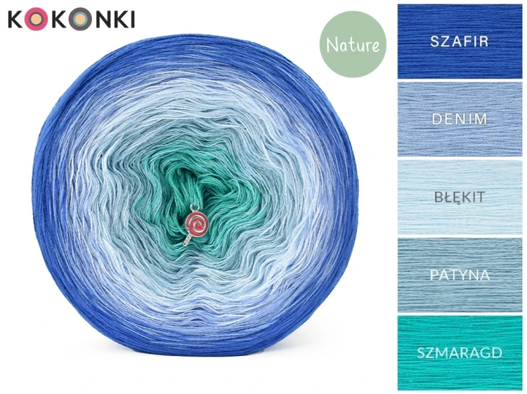 KOKONEK Nature NT056 Kotek i motek 05N - Szafir/denim/błękit/patyna/szmaragd