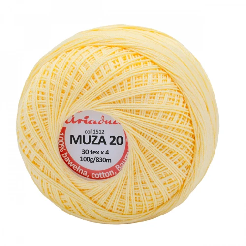 Kordonek Muza 20 / 100 g / 1512 maślany