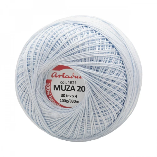 Kordonek Muza 20 / 100 g / 1621 lodowy błękit