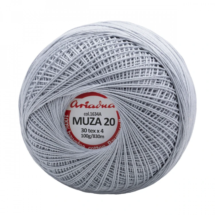 Kordonek Muza 20 / 100 g / 1634 chłodny szary