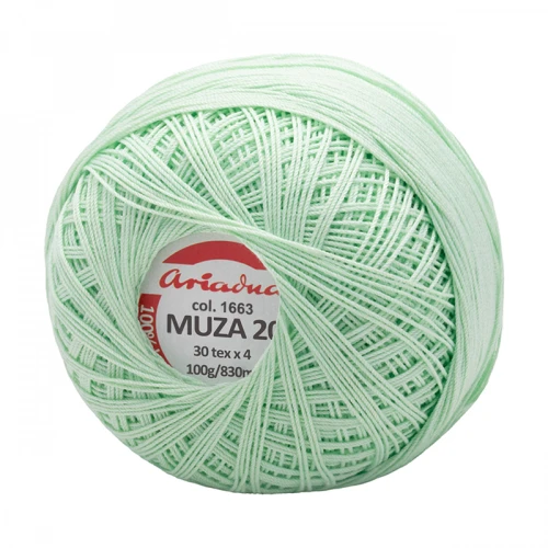 Kordonek Muza 20 / 100 g / 1663 jasna mięta