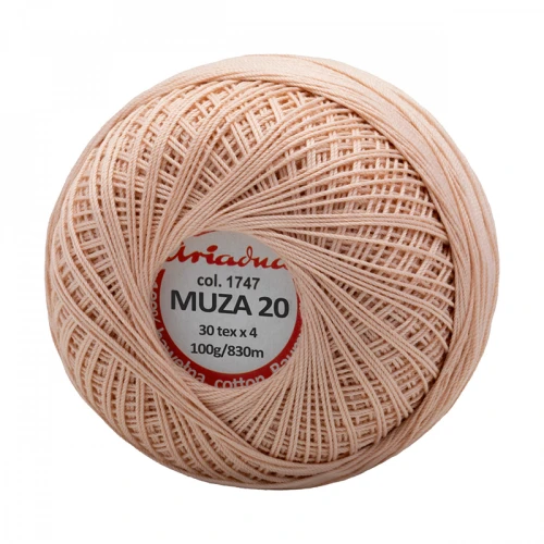 Kordonek Muza 20 / 100 g / 1747 łososiowy