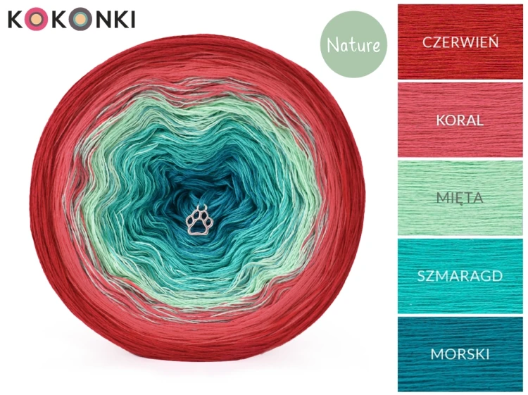 KOKONEK Nature NT058 Kotek i motek 07N - Jodła/awokado/morski/granat/czerń