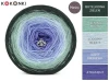 KOKONEK Merino 816 Mszana - Butelkowa zieleń/ciemna mięta/lodowy błękit/jasny niebieski/atrament