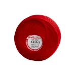 Kordonek Ariadna Aria 5 / 100 g / 0352 czerwień