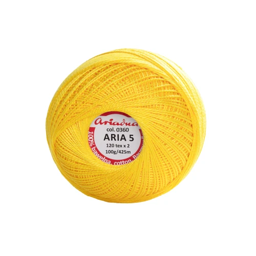 Kordonek Aria 5 / 100 g / 0360 słoneczny
