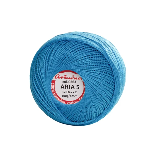 Kordonek Aria 5 / 100 g / 0363 cyjan