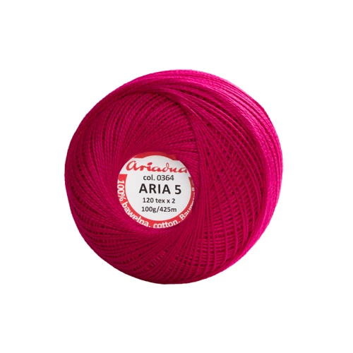 Kordonek Aria 5 / 100 g / 0364 magenta