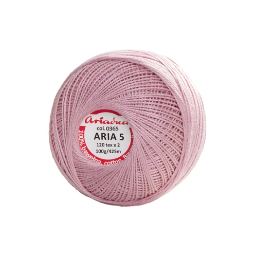 Kordonek Aria 5 / 100 g / 0365 chłodny róż