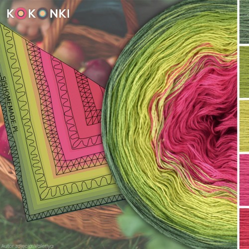 KOKONEK Nature NT054 Kotek i motek 03N - Jodła/pesto/awokado/malina/magenta