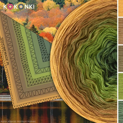 KOKONEK Nature NT052 Kotek i motek 01N - Musztarda/masło orzechowe/ciemna oliwka/pesto/jodła