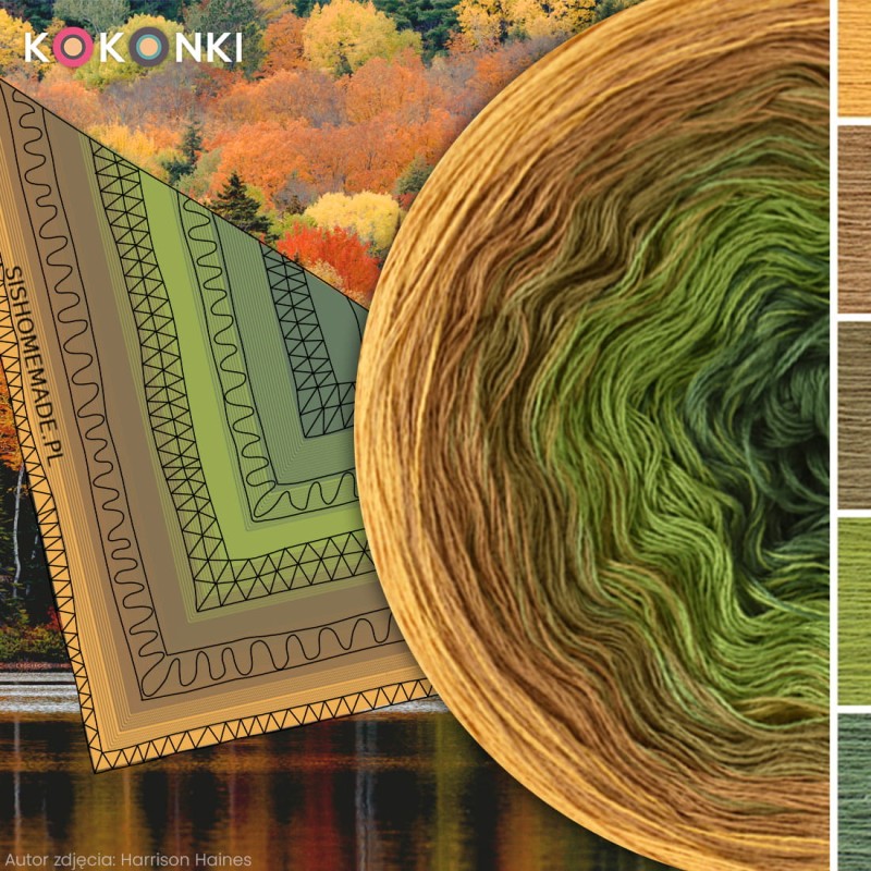 KOKONEK Nature NT052 Kotek i motek 01N - Musztarda/masło orzechowe/ciemna oliwka/pesto/jodła