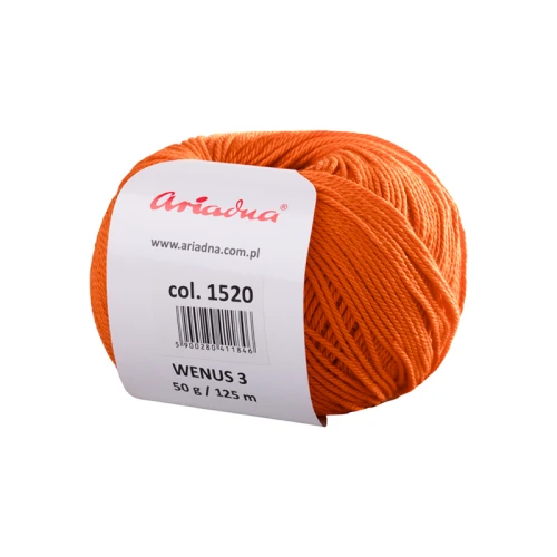 Włóczka Ariadna Wenus 3 / 1520 marchewka