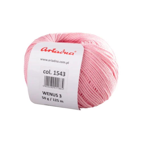 Włóczka Ariadna Wenus 3 / 1543 cukierkowy róż