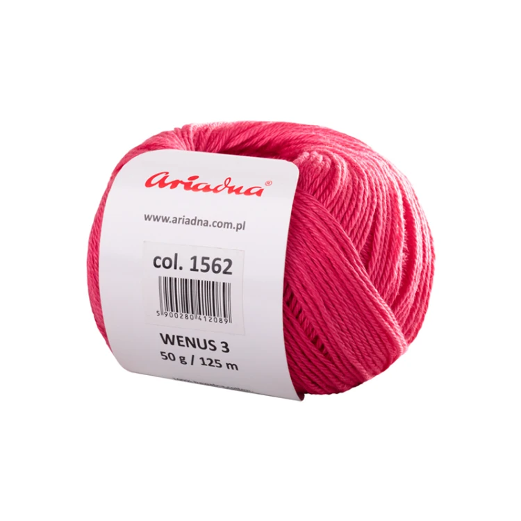 Włóczka Ariadna Wenus 3 / 1562 magenta