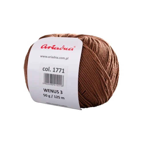 Włóczka Ariadna Wenus 3 / 1771 brąz