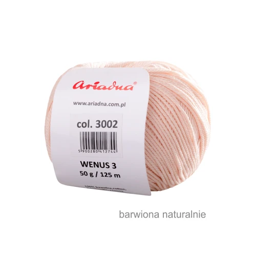 Włóczka Ariadna Wenus 3 / 3002 jasny łososiowy