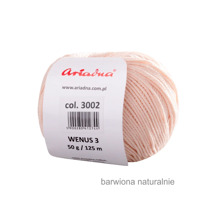 Włóczka Ariadna Wenus 3 / 3002 jasny łososiowy