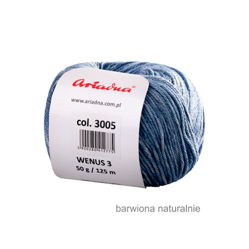 Włóczka Ariadna Wenus 3 / 3005 indygo melanż
