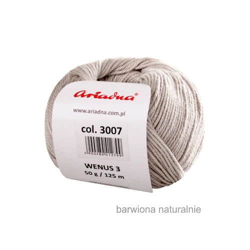 Włóczka Ariadna Wenus 3 / 3007 szarobeżowy