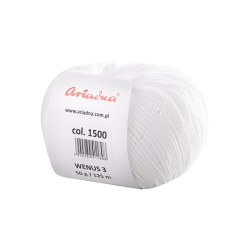 Włóczka Ariadna Wenus 3 / 1500 biel