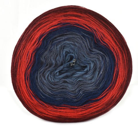 KOKONEK Merino 462 - Wino/czerwień/granat/fumo/szaroniebieski