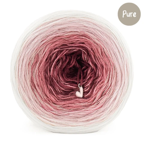 KOKONEK_Pure P164 - Krem/pastelowy róż/malwa/lody porzeczkowe / 3 nitki / 1200 m / 240 g - GOTOWY